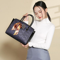 PMSIX 蔓藤柔系列 女 压花时尚单肩斜挎大包 手提包 杀手包 P140011 暗紫色