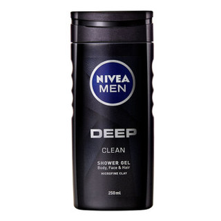 NIVEA 妮维雅 男士深黑DEEP矿泥醒体沐浴露 250ml