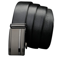 博牌BOPAI男士皮带自动扣男式休闲腰带头层牛皮裤带百搭韩版商务 加长版514-48915-125黑