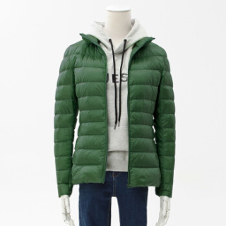 雅鹿2018春季女士尼丝纺羽绒服ys6101010 ( 绿色 )