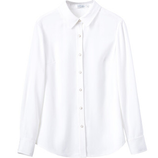 尚都比拉（Sentubila） 衬衫女气质白色衬衣长袖韩版OL职业上衣 P74C0590030 白色 M