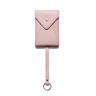 帕迪欧( PADIEOE)个性创意钥匙包女多功能汽车锁匙包可爱零钱牛皮包真皮卡包QB170653-2 粉色