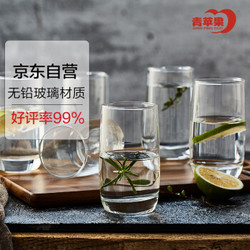 青苹果 玻璃水杯茶杯6只套装单层家用ES5303 290ml