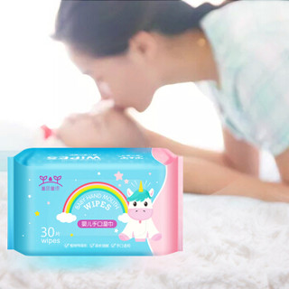 童思童语（Tyotyo）婴儿护肤柔湿巾 宝宝婴儿手口湿纸巾 30片×3包 90片
