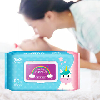 童思童语 Tyotyo 婴儿护肤柔湿巾 宝宝婴儿手口湿纸巾 80片×10包 800片