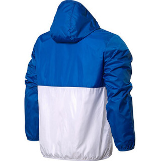 李宁 LI-NING AFDN187-1 训练系列男子运动风衣 正蓝色/标准白  3XL码
