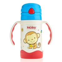 Nuby 努比 不锈钢按键吸管真空保温杯颜色随机 280ml