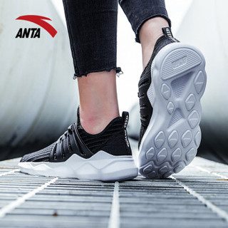 ANTA 安踏 92818800 2018春季新款 女士休闲运动鞋 (黑/安踏白、38)