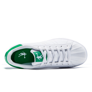 乔丹 女鞋板鞋百搭透气低帮时尚小白鞋 XM2670506 白色/苔藓绿 37.5