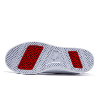 乔丹 男鞋板鞋时尚轻便休闲板鞋 XM2570507 白色/新乔丹红 44.5