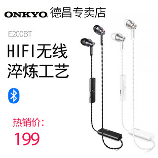 ONKYO 安桥 E200BT 无线蓝牙耳机 (通用、入耳式、黑色)