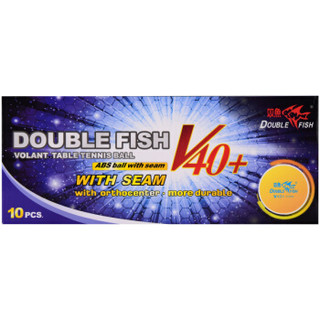 DOUBLE FISH 双鱼 乒乓球无星兵乓球训练用球 展翅V40+ 黄色 3盒套装（30只）