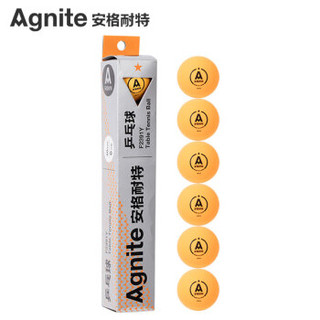 安格耐特（Agnite）乒乓球6只盒装1星 黄色40mmF2391Y