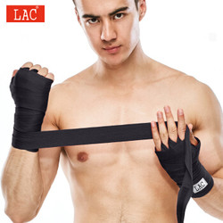 LAC拳击绷带 散打 绑手带 吸汗 黑色3米2只装