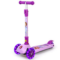 迪士尼(Disney)儿童滑板车四轮闪光摇摆车可折叠升降脚踏车索菲亚DCA71106-Y