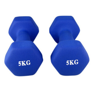 诚悦运动健身器材磨砂浸塑哑铃10公斤 CY-102蓝色 （二只装 单只5公斤）