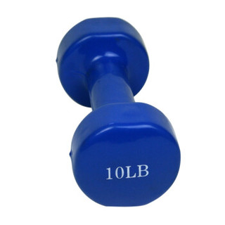 诚悦浸塑哑铃男女士哑铃手铃蓝色10磅约5公斤单只装运动健身器材家用CY-062