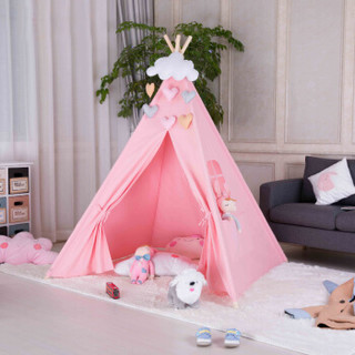 狼行者 儿童趣味帐篷游戏屋家用宝宝室内帐篷玩具储物室 粉色 LXZ-1057