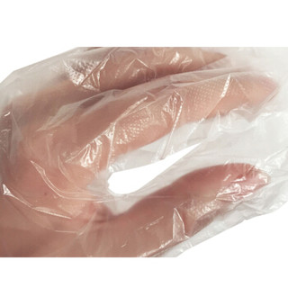 尚龙一次性手套 PE薄膜透明手套 烧烤配件 食品餐饮家用清洁美容美发 20只