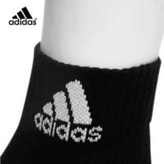 阿迪达斯Adidas 男女袜子3双装运动休闲棉袜AA2286 黑色 M码39-42