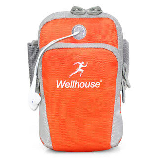 Wellhouse 臂包 手机包跑步包男女户外运动臂套骑行腕包橙色L