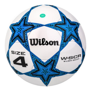 威尔胜 Wilson 足球4号儿童小学生青少年训练比赛zuqiu 蓝色WS609M4