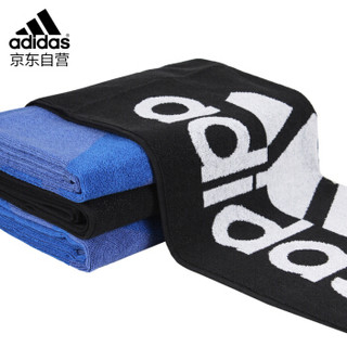 阿迪达斯（Adidas）运动毛巾羽毛球网球篮球健身跑步游泳快速吸水 黑色大毛巾