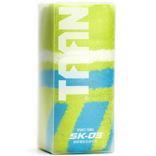 泰昂TAAN 运动毛巾 羽毛球网球健身跑步纯棉加厚毛巾 吸汗柔软 40cm*110cm  SK-03苹果绿单条装
