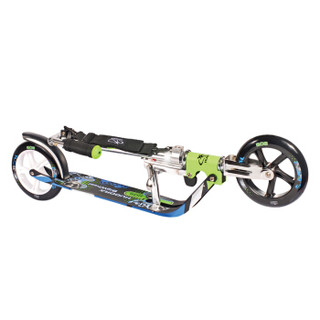 Hudora 德国滑板车成人踏板车6-10-14岁两轮代步车折叠 绿黑