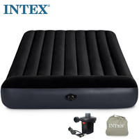 INTEX 内置枕头充气床垫 露营气垫床 折叠床双人特大躺椅183*203*23cm 66770