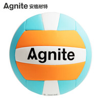 安格耐特（Agnite）5号TPU软式排球 机缝 室内外通用教学比赛训练排球 F1250 白色/蓝色  TPU机缝