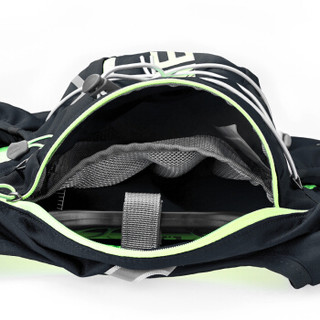 奥尼捷（AONIJIE）越野跑步背包户外徒步骑行登山双肩包运动水袋背包10L 黑绿L/XL