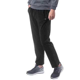 双星运动裤男士春季针织透气训练卫裤舒适薄款休闲长裤 7Q18601M 黑色 2XL