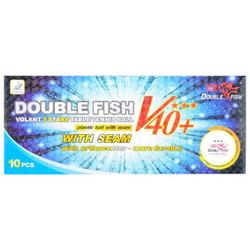 DOUBLE FISH 双鱼 展翅V40+ 3星乒乓球 白色