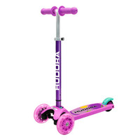 德国Hudora优多那儿童滑板车 闪光三轮踏板车男女童进口滑滑车1281 紫色
