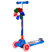迪士尼(Disney) 儿童滑板车 一秒折叠 可调闪光四轮踏板车摇摆车 650红色蜘蛛侠