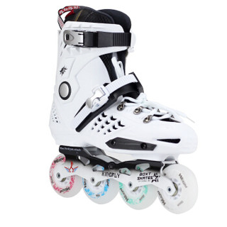 纬球 溜冰鞋成人专业轮滑鞋全闪滑冰鞋WQ-T1704-W-43白色43码