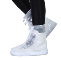 野人部落 YERENBULUO 雨鞋套 雨靴雨鞋男女通用防水雨天防滑鞋套加厚耐磨透明雨靴 L码（38-40）