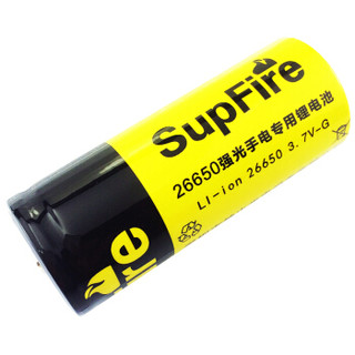 神火(supfire)两节装带保护板黄色26650强光手电筒专用充电锂电池 3.7V-4.2V保护芯片防止过充过放AB4-S