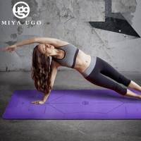 弥雅 瑜伽垫 天然橡胶男女健身防滑垫子厚5mm加宽660mm 紫色 赠瑜伽垫背包