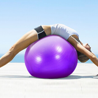 我形我塑 WXWS瑜伽球加厚防爆健身球儿童孕妇助产分娩球 65cm紫色 赠全套充气装备