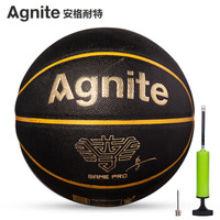 安格耐特（Agnite）吴尊联名款篮球 PU7号街头花式蓝球 F1136  黑/金 PU7号/标准