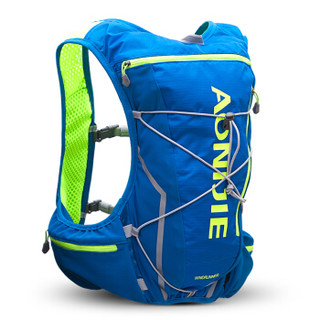 奥尼捷（AONIJIE）越野跑步背包马拉松水袋包户外运动登山双肩包10L 蓝绿L/XL