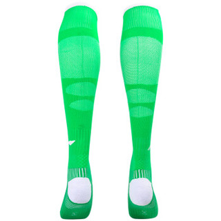 LI-NING 李宁 AWLL099-5 长筒足球袜 (中绿色、XS)