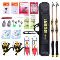 锐普 渔具套装 双海竿钓鱼竿套装组合 海杆抛竿鱼线轮 垂钓用品2.7米3.6米双海竿套装