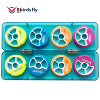任鸟飞 Rbirdsfly） 主线组盒 彩色硅胶线轴多功能钓鱼线圈盒 鱼线子线盒 垂钓用品渔具配件 大8轴 RBF306