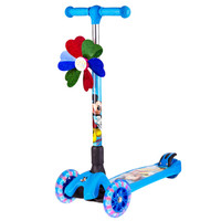 迪士尼(Disney)儿童滑板车1-2-3-6岁 四轮小孩滑滑车 可升降折叠闪光摇摆踏板车 01蓝色米奇