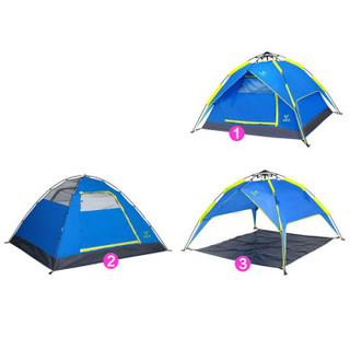 威野营（V-CAMP）3秒速开全自动帐篷3-4人家庭液压免搭建防雨户外露营帐篷