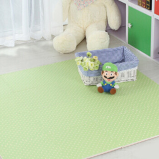 明德Meitoku 绿色圆点地垫圆点系列儿童爬行地垫宝宝客厅卧室拼接爬爬垫子60*60*1.0cm（4片装）