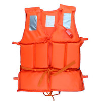 山顶洞人 救生衣 成人 便携式浮力背心 户外钓鱼马甲 游泳漂流浮潜服 户外应急救灾安全用品 CM7018 橙色